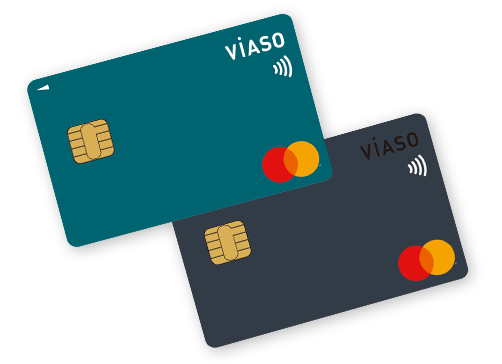 VIASOカード（ピーコック・ダークグレー）の券面画像